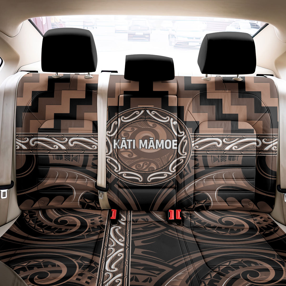 Aotearoa Kati Mamoe Back Car Seat Cover Maori Iwi Poutama Puhoro Tattoo