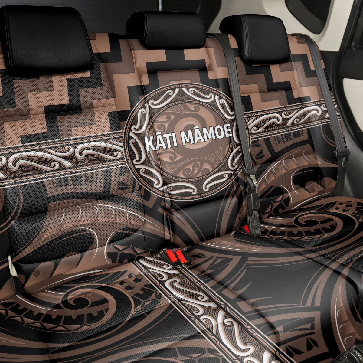 Aotearoa Kati Mamoe Back Car Seat Cover Maori Iwi Poutama Puhoro Tattoo