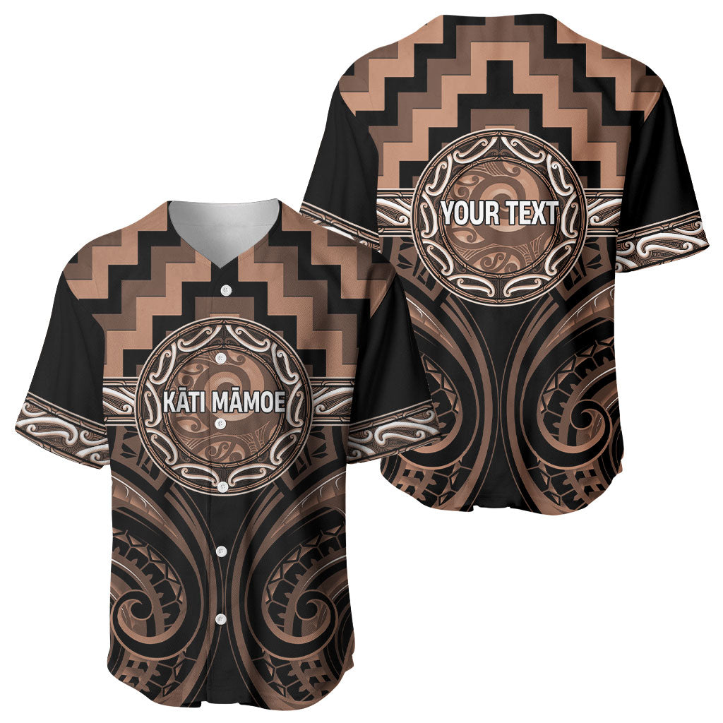 Aotearoa Kati Mamoe Personalised Baseball Jersey Maori Iwi Poutama Puhoro Tattoo