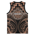Aotearoa Kati Mamoe Personalised Basketball Jersey Maori Iwi Poutama Puhoro Tattoo
