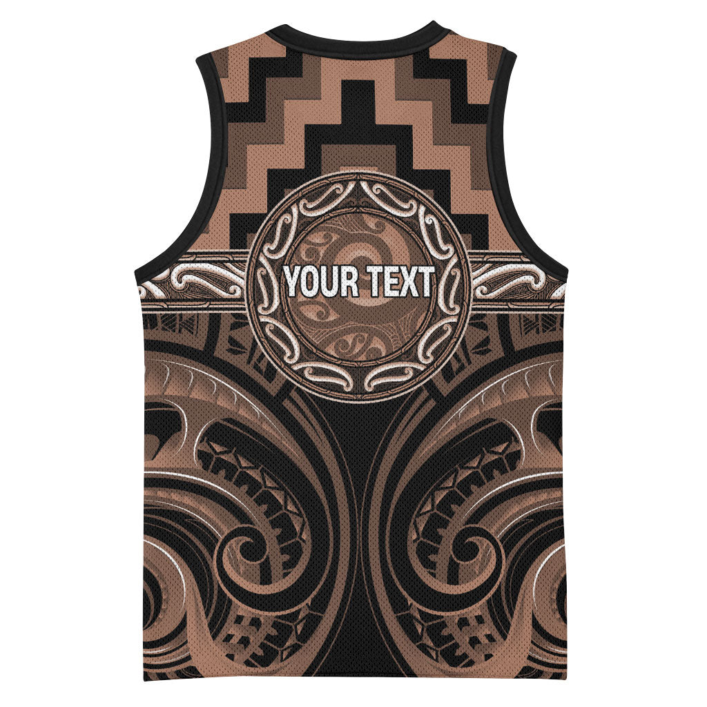 Aotearoa Kati Mamoe Personalised Basketball Jersey Maori Iwi Poutama Puhoro Tattoo