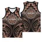 Aotearoa Kati Mamoe Personalised Basketball Jersey Maori Iwi Poutama Puhoro Tattoo