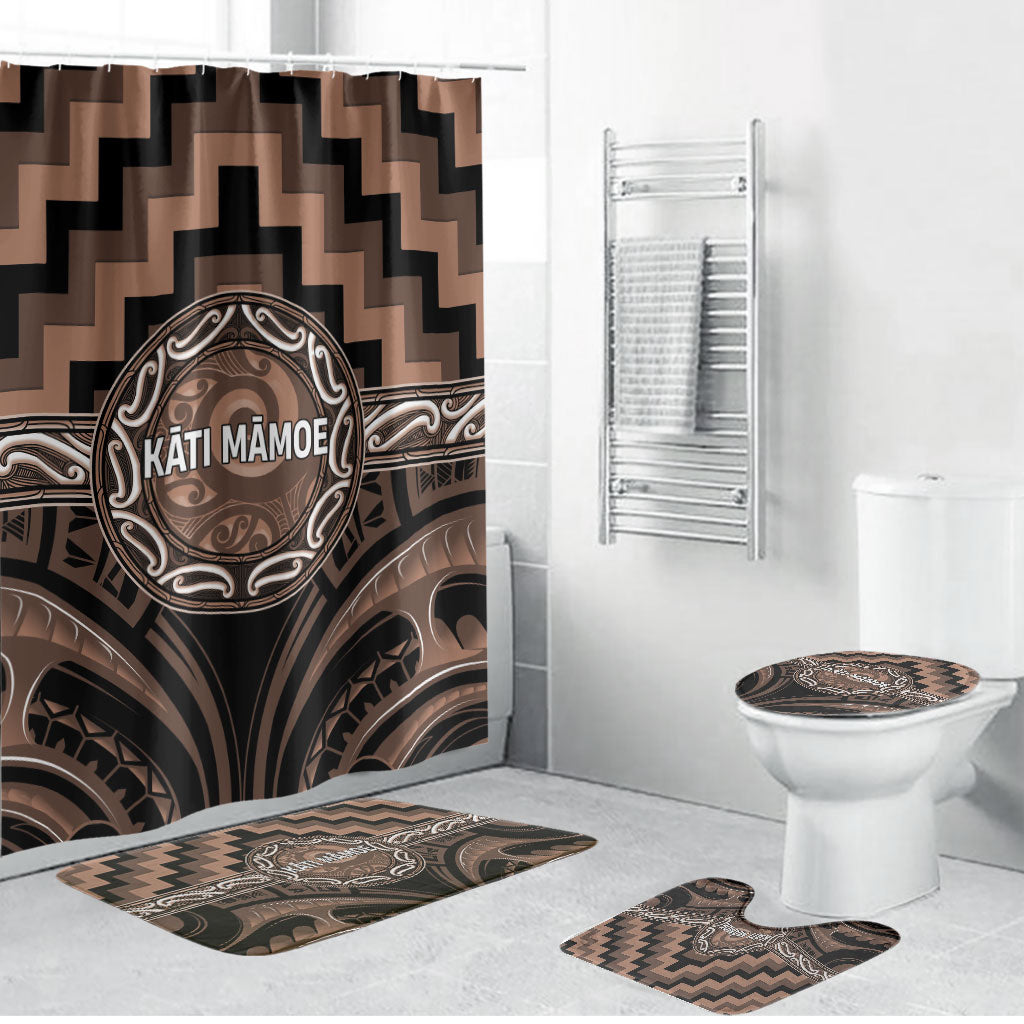 Aotearoa Kati Mamoe Bathroom Set Maori Iwi Poutama Puhoro Tattoo