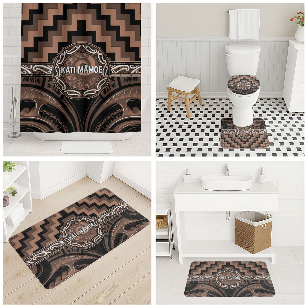Aotearoa Kati Mamoe Bathroom Set Maori Iwi Poutama Puhoro Tattoo