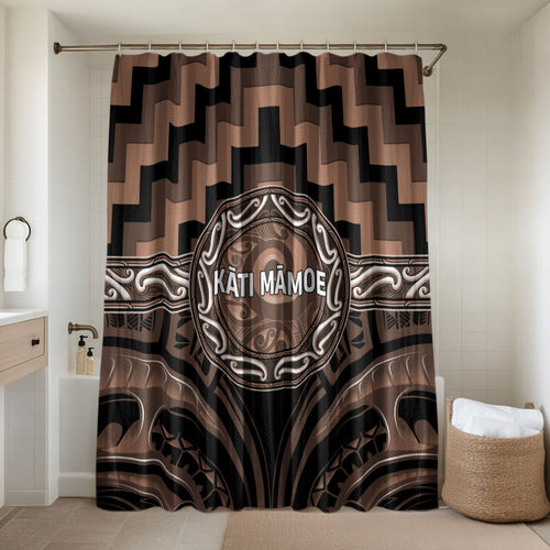 Aotearoa Kati Mamoe Bathroom Set Maori Iwi Poutama Puhoro Tattoo