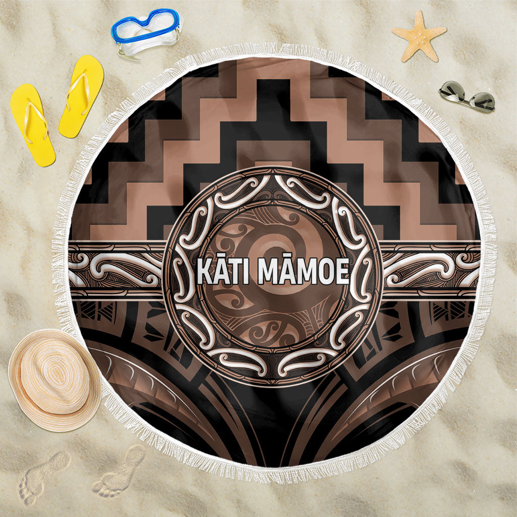 Aotearoa Kati Mamoe Beach Blanket Maori Iwi Poutama Puhoro Tattoo