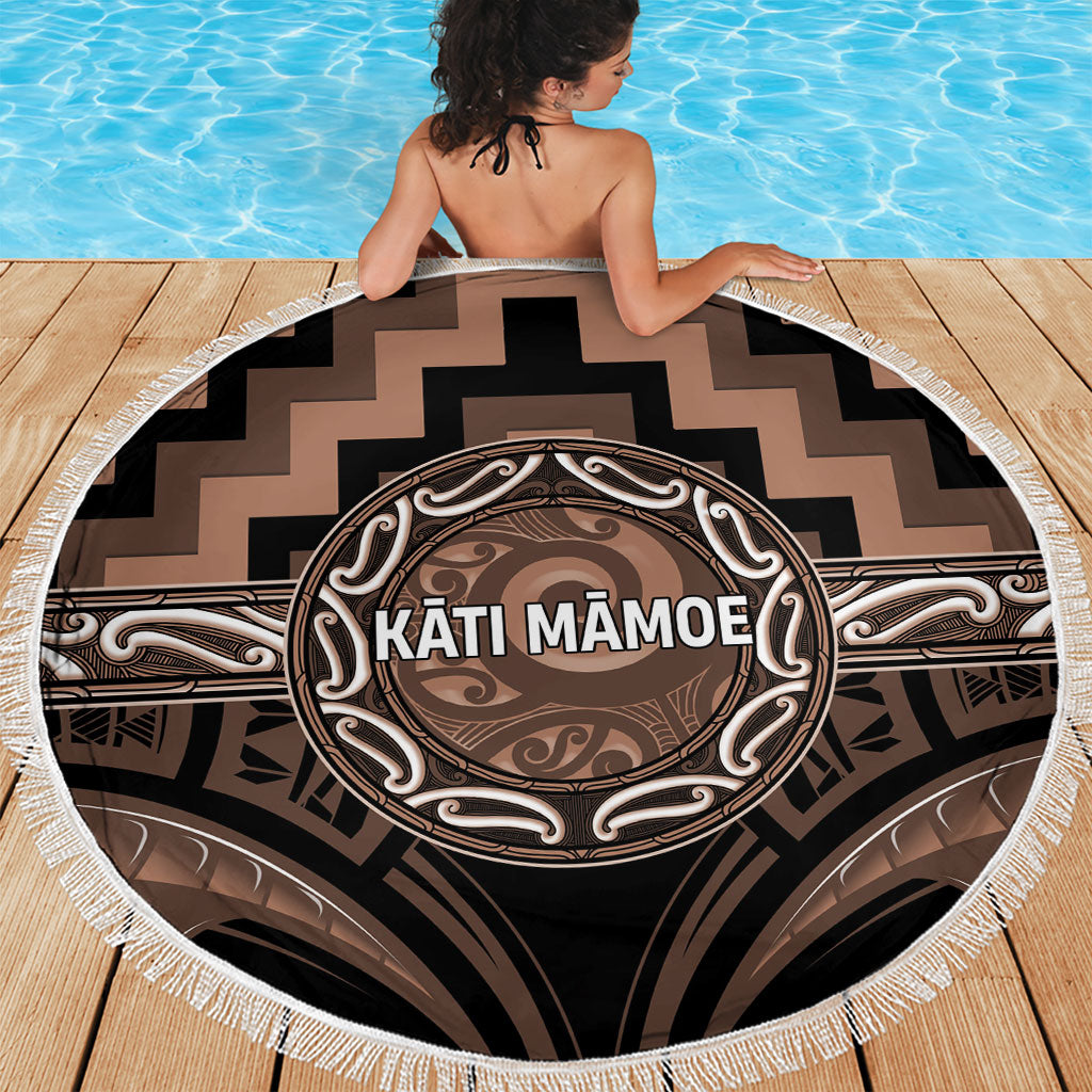 Aotearoa Kati Mamoe Beach Blanket Maori Iwi Poutama Puhoro Tattoo