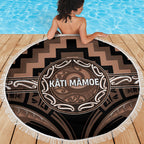 Aotearoa Kati Mamoe Beach Blanket Maori Iwi Poutama Puhoro Tattoo