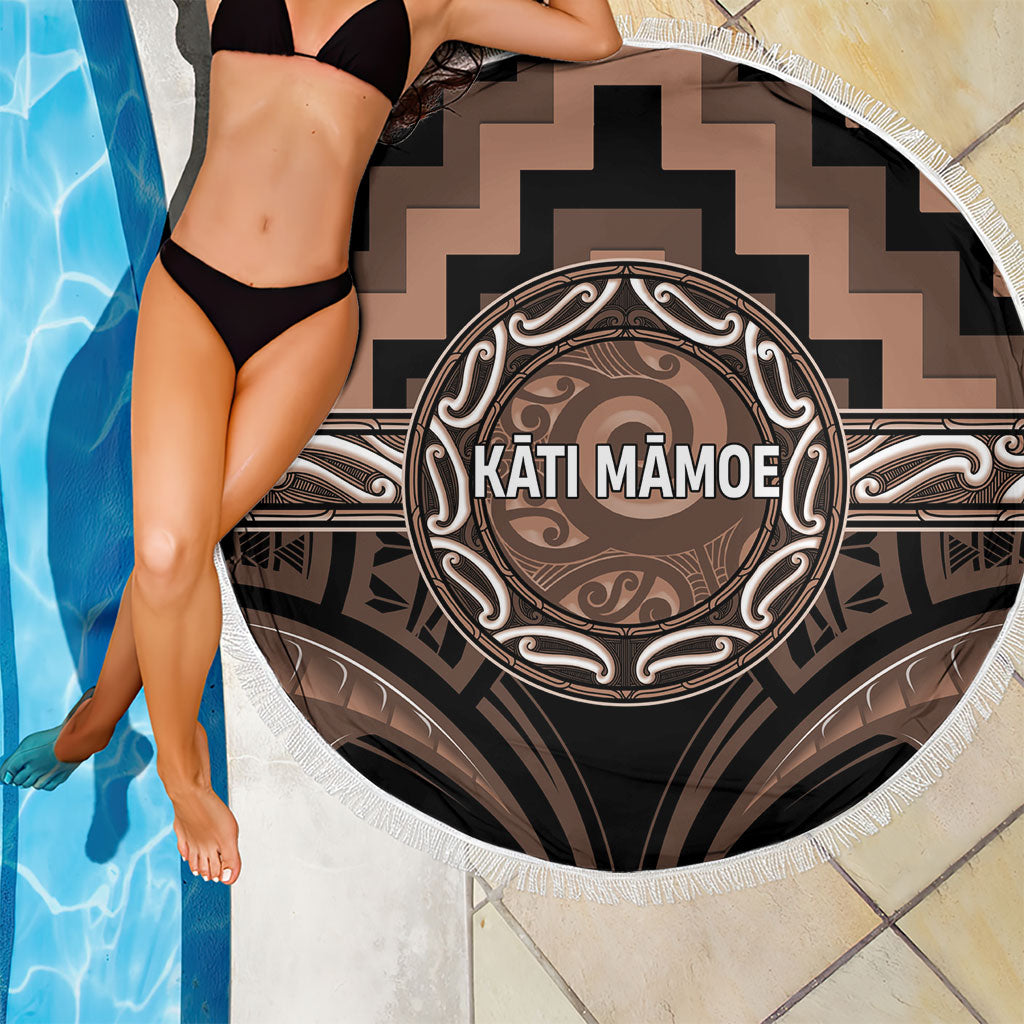 Aotearoa Kati Mamoe Beach Blanket Maori Iwi Poutama Puhoro Tattoo