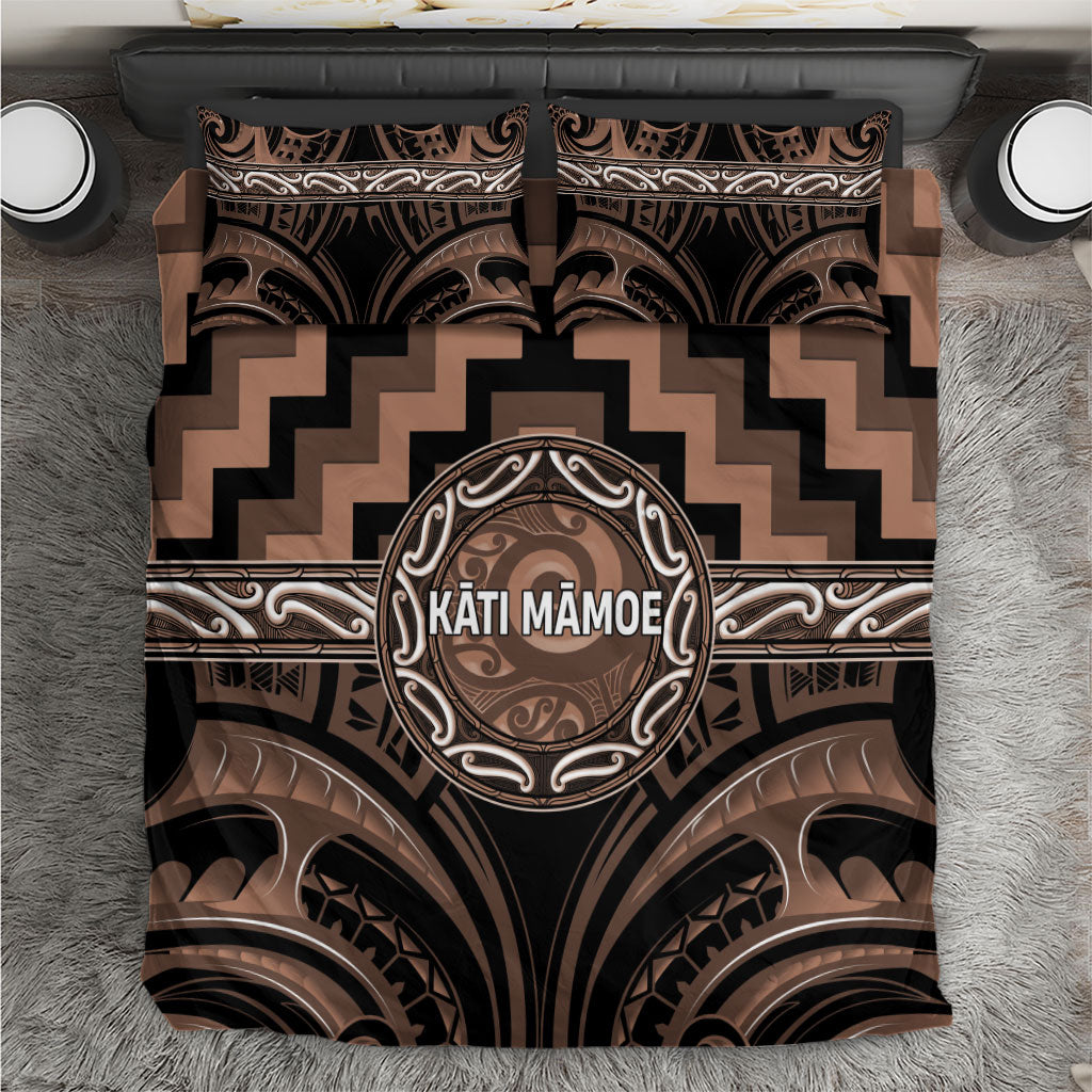 Aotearoa Kati Mamoe Bedding Set Maori Iwi Poutama Puhoro Tattoo