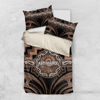 Aotearoa Kati Mamoe Bedding Set Maori Iwi Poutama Puhoro Tattoo