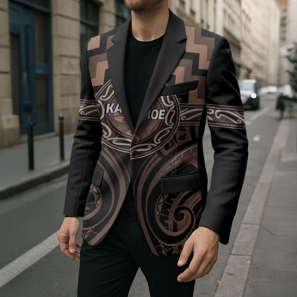 Aotearoa Kati Mamoe Personalised Blazer Maori Iwi Poutama Puhoro Tattoo