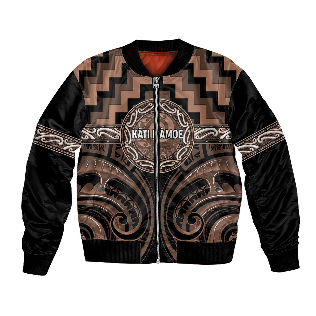 Aotearoa Kati Mamoe Personalised Bomber Jacket Maori Iwi Poutama Puhoro Tattoo