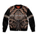 Aotearoa Kati Mamoe Personalised Bomber Jacket Maori Iwi Poutama Puhoro Tattoo