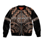 Aotearoa Kati Mamoe Personalised Bomber Jacket Maori Iwi Poutama Puhoro Tattoo