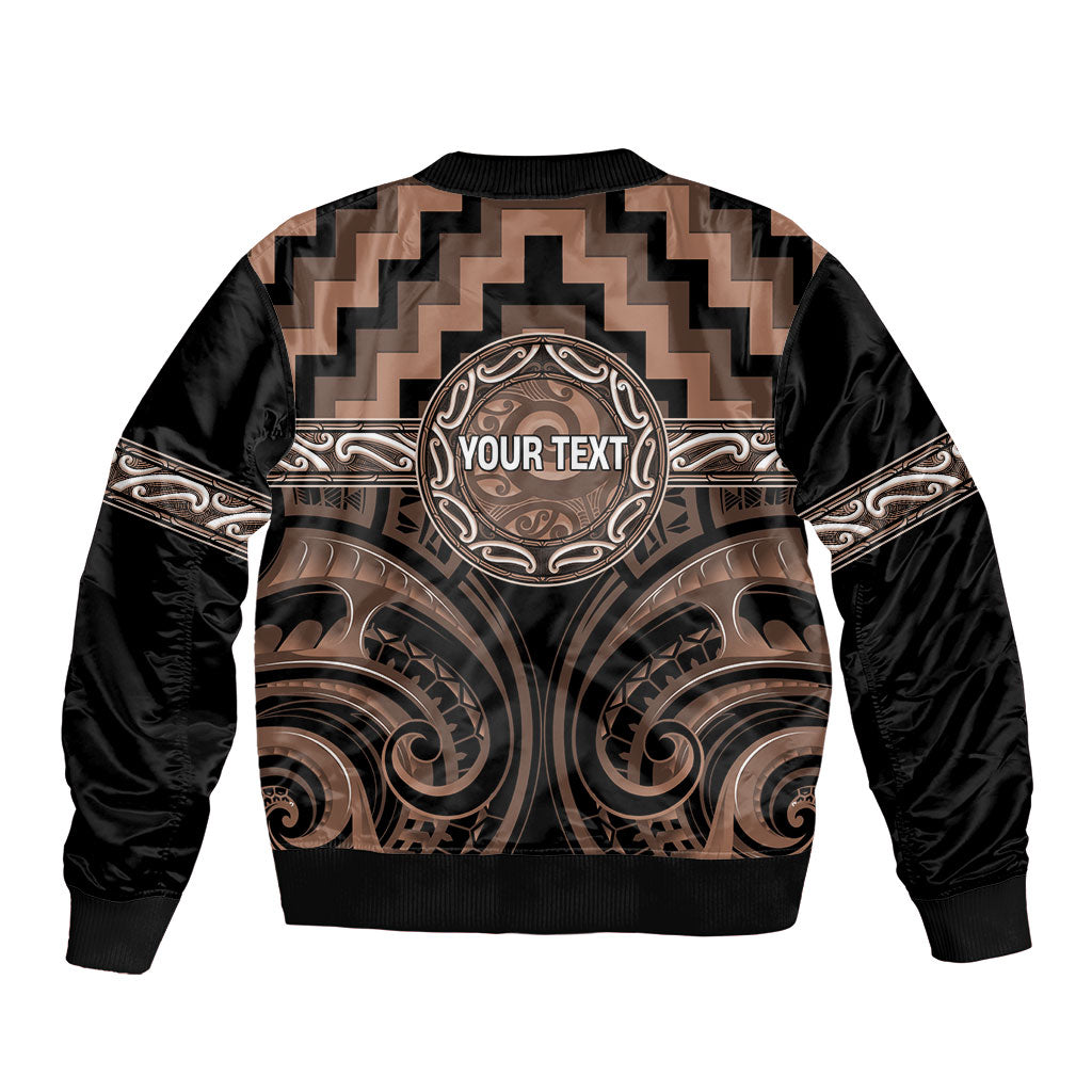 Aotearoa Kati Mamoe Personalised Bomber Jacket Maori Iwi Poutama Puhoro Tattoo