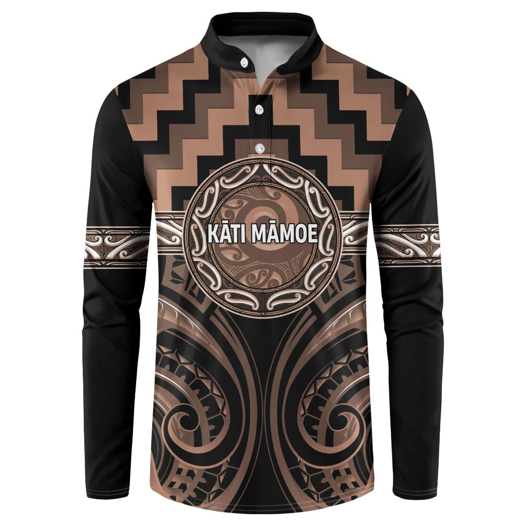 Aotearoa Kati Mamoe Personalised Button Sweatshirt Maori Iwi Poutama Puhoro Tattoo