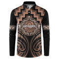 Aotearoa Kati Mamoe Personalised Button Sweatshirt Maori Iwi Poutama Puhoro Tattoo