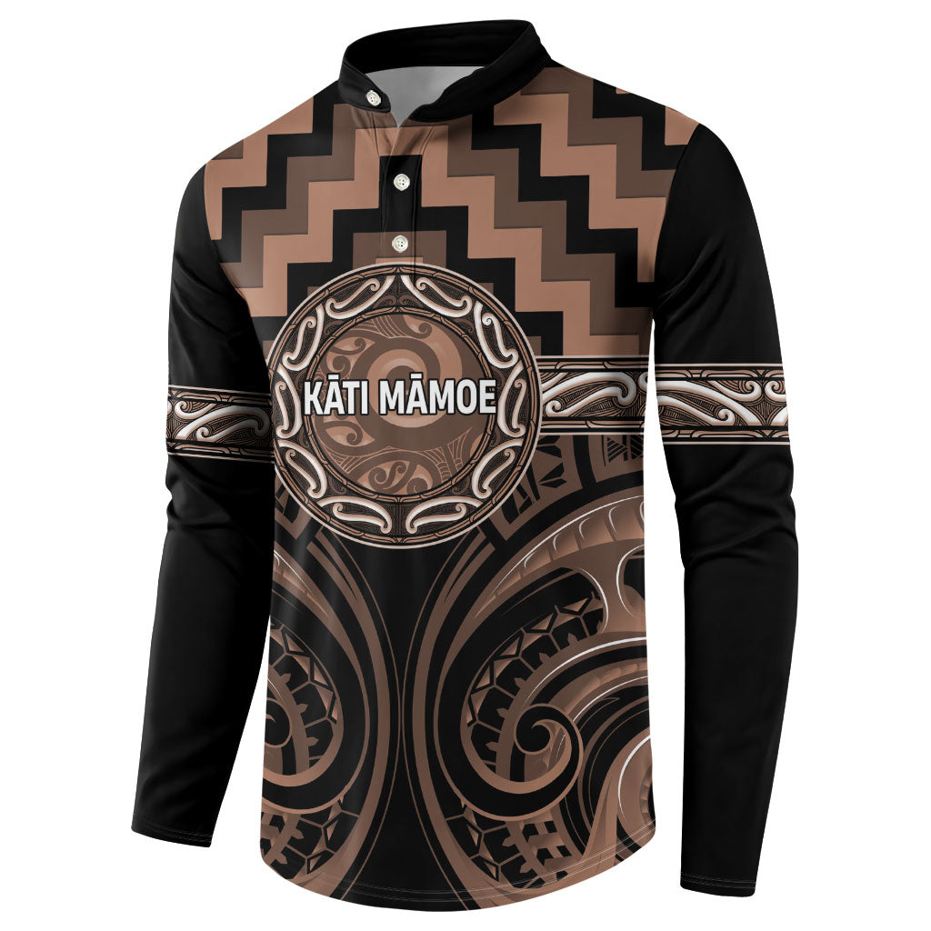 Aotearoa Kati Mamoe Personalised Button Sweatshirt Maori Iwi Poutama Puhoro Tattoo