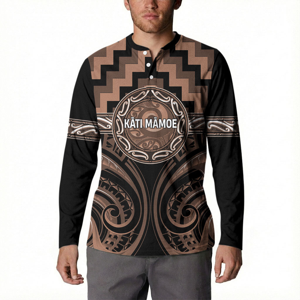 Aotearoa Kati Mamoe Personalised Button Sweatshirt Maori Iwi Poutama Puhoro Tattoo