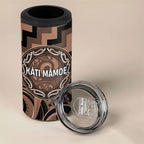Aotearoa Kati Mamoe Personalised 4 in 1 Can Cooler Tumbler Maori Iwi Poutama Puhoro Tattoo