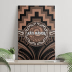 Aotearoa Kati Mamoe Canvas Wall Art Maori Iwi Poutama Puhoro Tattoo