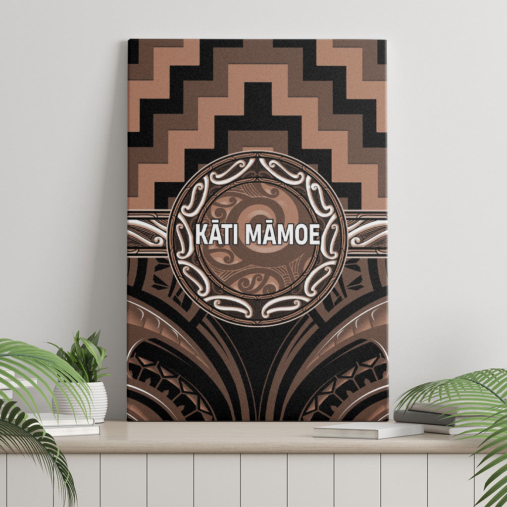 Aotearoa Kati Mamoe Canvas Wall Art Maori Iwi Poutama Puhoro Tattoo