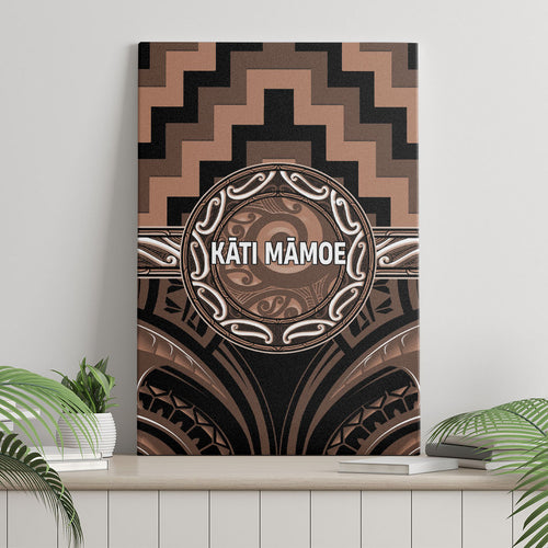 Aotearoa Kati Mamoe Canvas Wall Art Maori Iwi Poutama Puhoro Tattoo