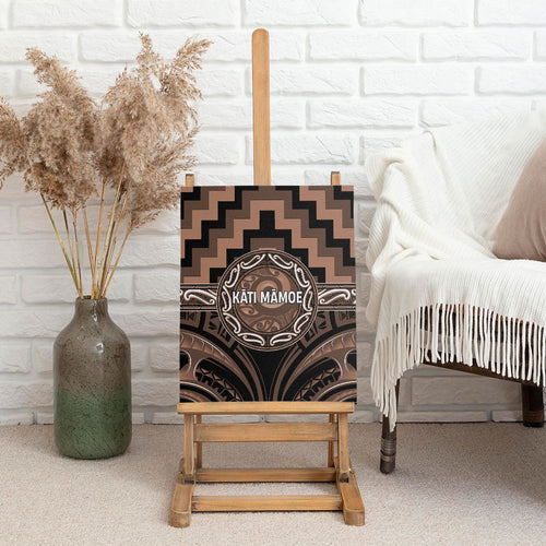 Aotearoa Kati Mamoe Canvas Wall Art Maori Iwi Poutama Puhoro Tattoo