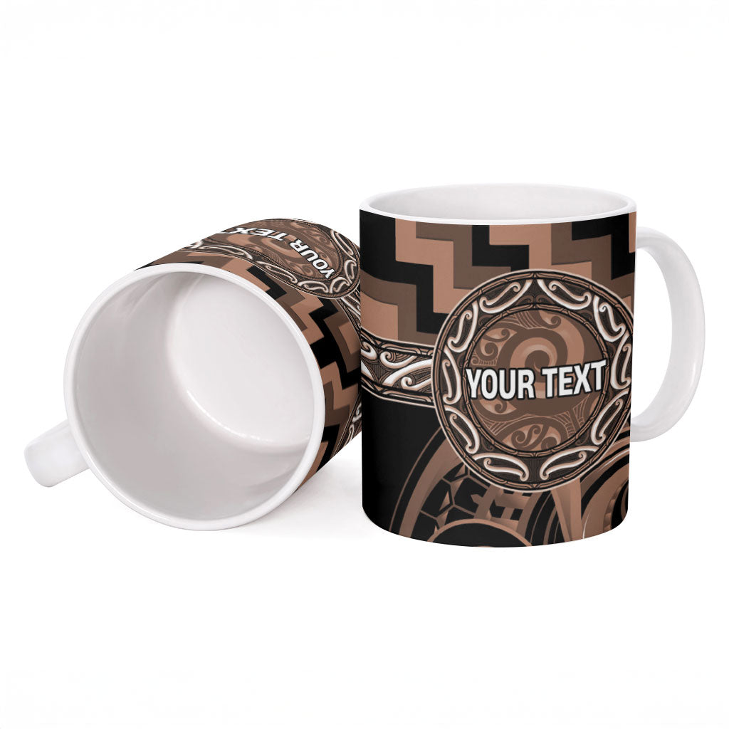 Aotearoa Kati Mamoe Personalised Ceramic Mug Maori Iwi Poutama Puhoro Tattoo