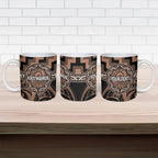 Aotearoa Kati Mamoe Personalised Ceramic Mug Maori Iwi Poutama Puhoro Tattoo
