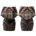 Aotearoa Kati Mamoe Personalised Couples Matching Off Shoulder Short Dress and Hawaiian Shirt Maori Iwi Poutama Puhoro Tattoo