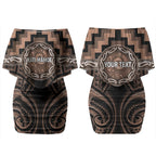 Aotearoa Kati Mamoe Personalised Couples Matching Off Shoulder Short Dress and Long Sleeve Button Shirt Maori Iwi Poutama Puhoro Tattoo