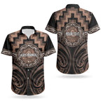 Aotearoa Kati Mamoe Personalised Couples Matching Summer Maxi Dress and Hawaiian Shirt Maori Iwi Poutama Puhoro Tattoo