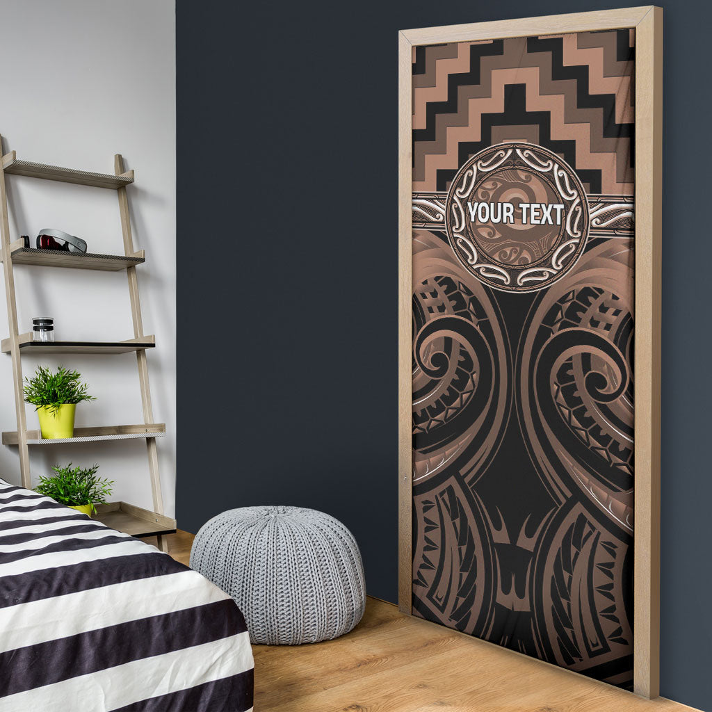 Aotearoa Kati Mamoe Personalised Door Cover Maori Iwi Poutama Puhoro Tattoo