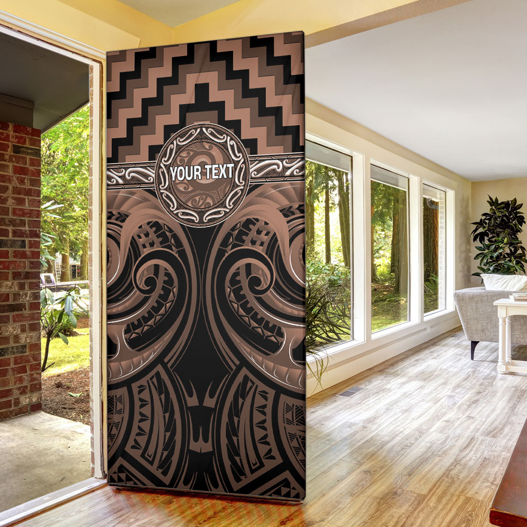 Aotearoa Kati Mamoe Personalised Door Cover Maori Iwi Poutama Puhoro Tattoo