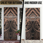 Aotearoa Kati Mamoe Personalised Door Cover Maori Iwi Poutama Puhoro Tattoo