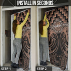 Aotearoa Kati Mamoe Personalised Door Cover Maori Iwi Poutama Puhoro Tattoo