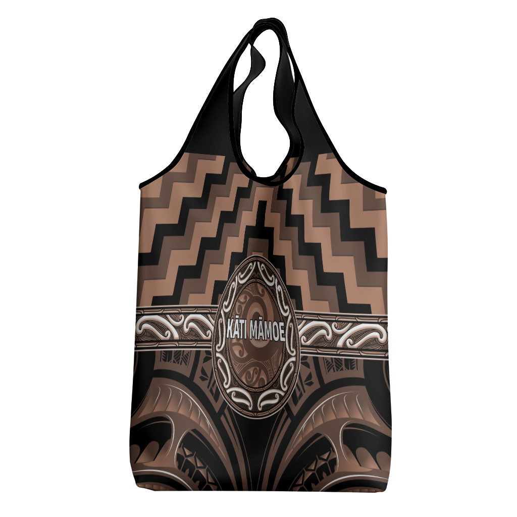 Aotearoa Kati Mamoe Grocery Bag Maori Iwi Poutama Puhoro Tattoo