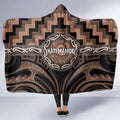 Aotearoa Kati Mamoe Hooded Blanket Maori Iwi Poutama Puhoro Tattoo