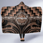 Aotearoa Kati Mamoe Hooded Blanket Maori Iwi Poutama Puhoro Tattoo