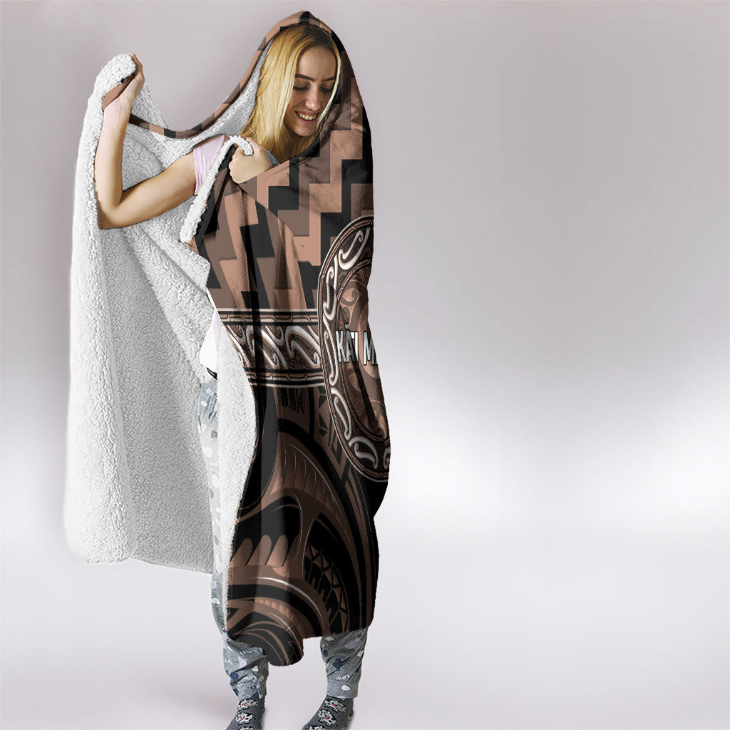 Aotearoa Kati Mamoe Hooded Blanket Maori Iwi Poutama Puhoro Tattoo
