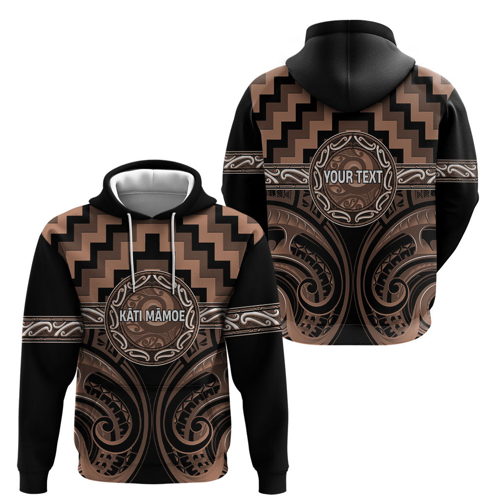 Aotearoa Kati Mamoe Personalised Hoodie Maori Iwi Poutama Puhoro Tattoo