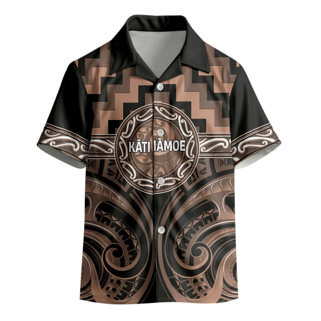Aotearoa Kati Mamoe Personalised Kid Hawaiian Shirt Maori Iwi Poutama Puhoro Tattoo