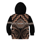 Aotearoa Kati Mamoe Personalised Kid Hoodie Maori Iwi Poutama Puhoro Tattoo