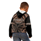 Aotearoa Kati Mamoe Personalised Kid Hoodie Maori Iwi Poutama Puhoro Tattoo