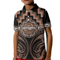 Aotearoa Kati Mamoe Personalised Kid Polo Shirt Maori Iwi Poutama Puhoro Tattoo