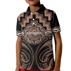 Aotearoa Kati Mamoe Personalised Kid Polo Shirt Maori Iwi Poutama Puhoro Tattoo