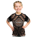 Aotearoa Kati Mamoe Personalised Kid T Shirt Maori Iwi Poutama Puhoro Tattoo
