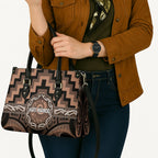 Aotearoa Kati Mamoe Leather Bag Maori Iwi Poutama Puhoro Tattoo